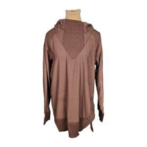 Indyeva Brown Athleisure Stretchy Comfortable Sweater Sz M